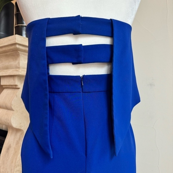 Jay Godrey Viola Strapless Cocktail Party Mini Dress Cobalt Blue Womens Size 4 - Picture 7 of 15